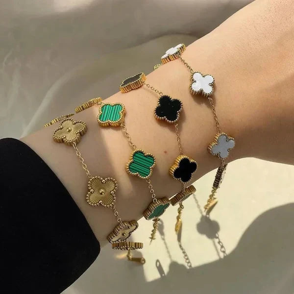 Set of Six Clover Bracelets
