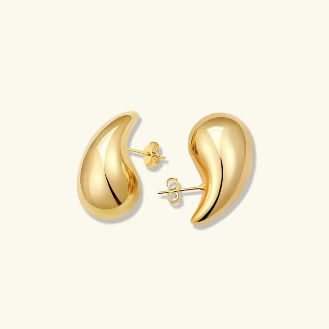 Elegant Gold Teardrop Earrings