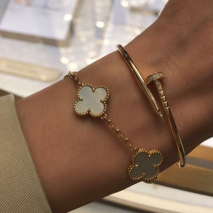 CLOVER | Elegant White Bracelet