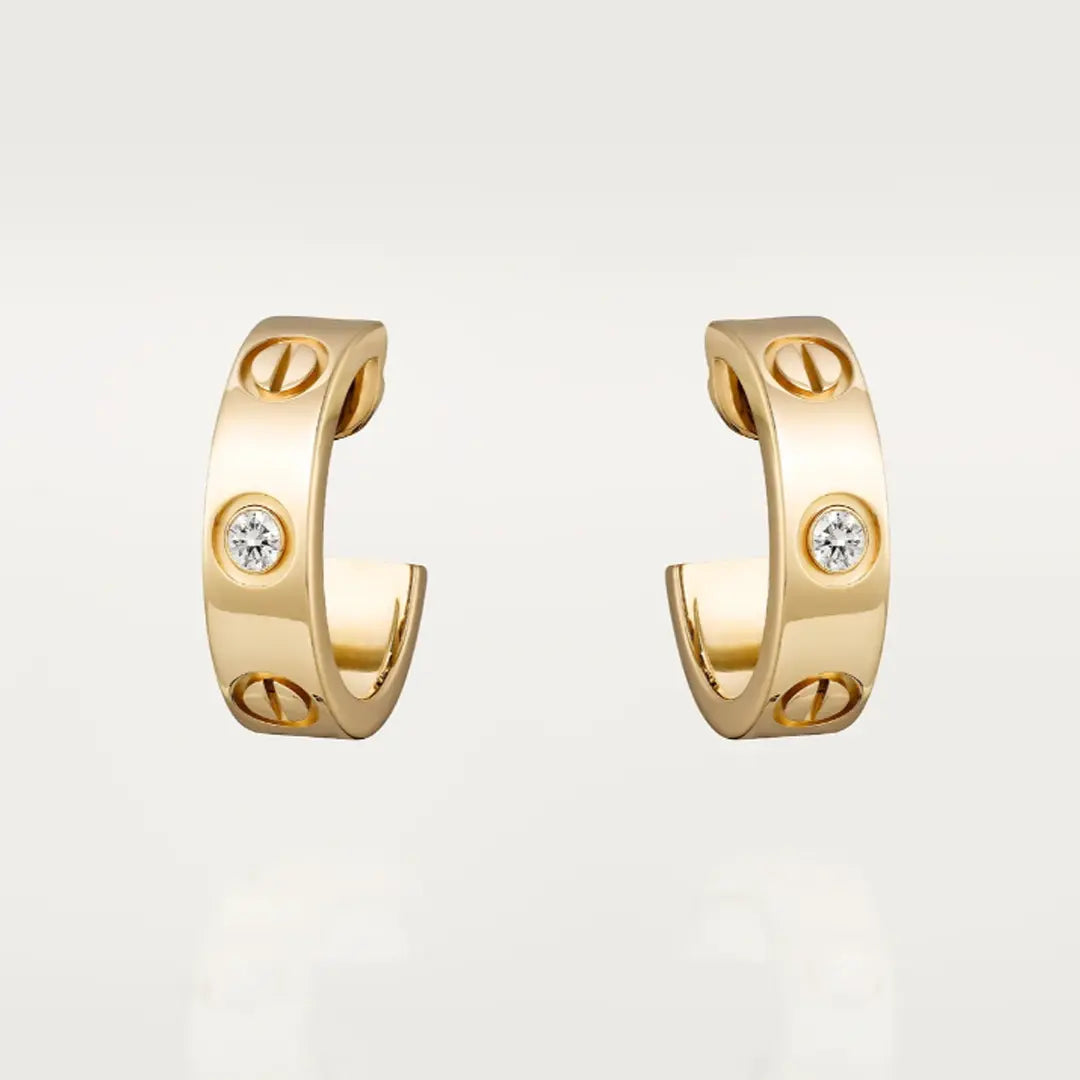 Jade Earrings with Two Diamond Accents