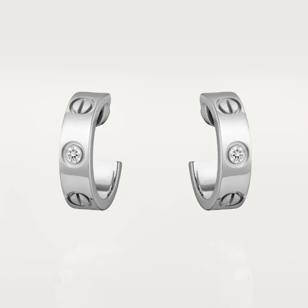 Jade Earrings with Two Diamond Accents