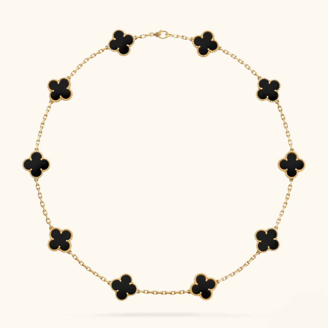 CLOVER | Black Necklace with 10 Unique Designs