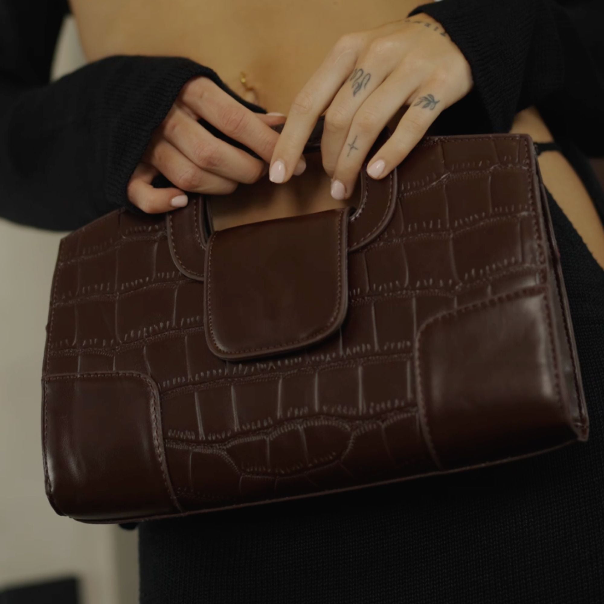 Coffee Colette Croc Mini Bag