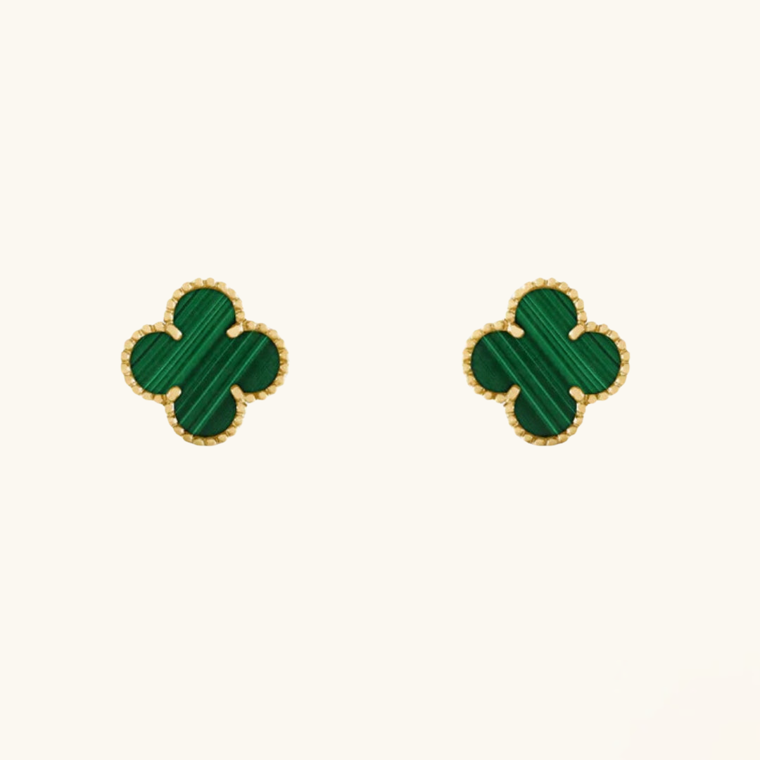 Clover-Inspired Green Earrings