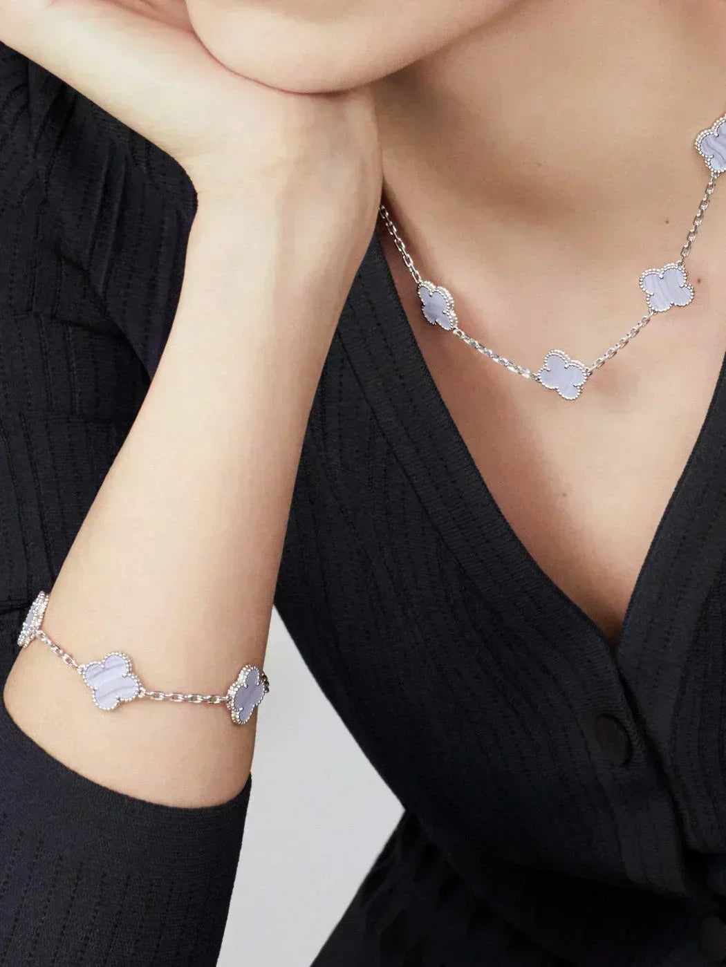 CLOVER | Purple Necklace Featuring 10 Unique Motifs