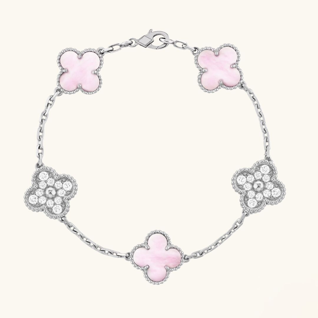CLOVER | Prestige Bracelet in Pink and Silver
