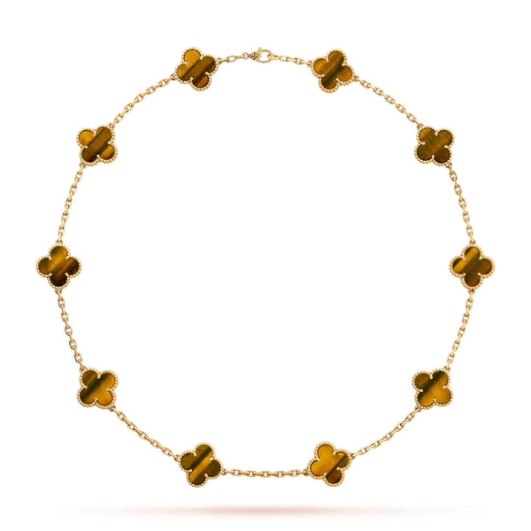 CLOVER | 10-Inch Tiger Motif Necklace