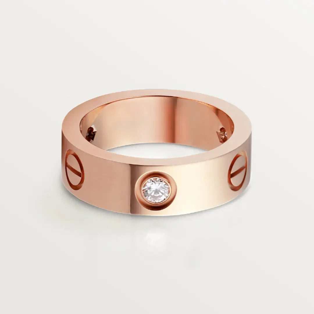 Three-Diamond Love Ring