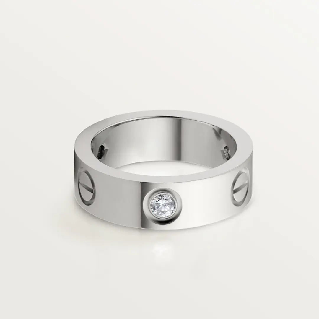 Three-Diamond Love Ring
