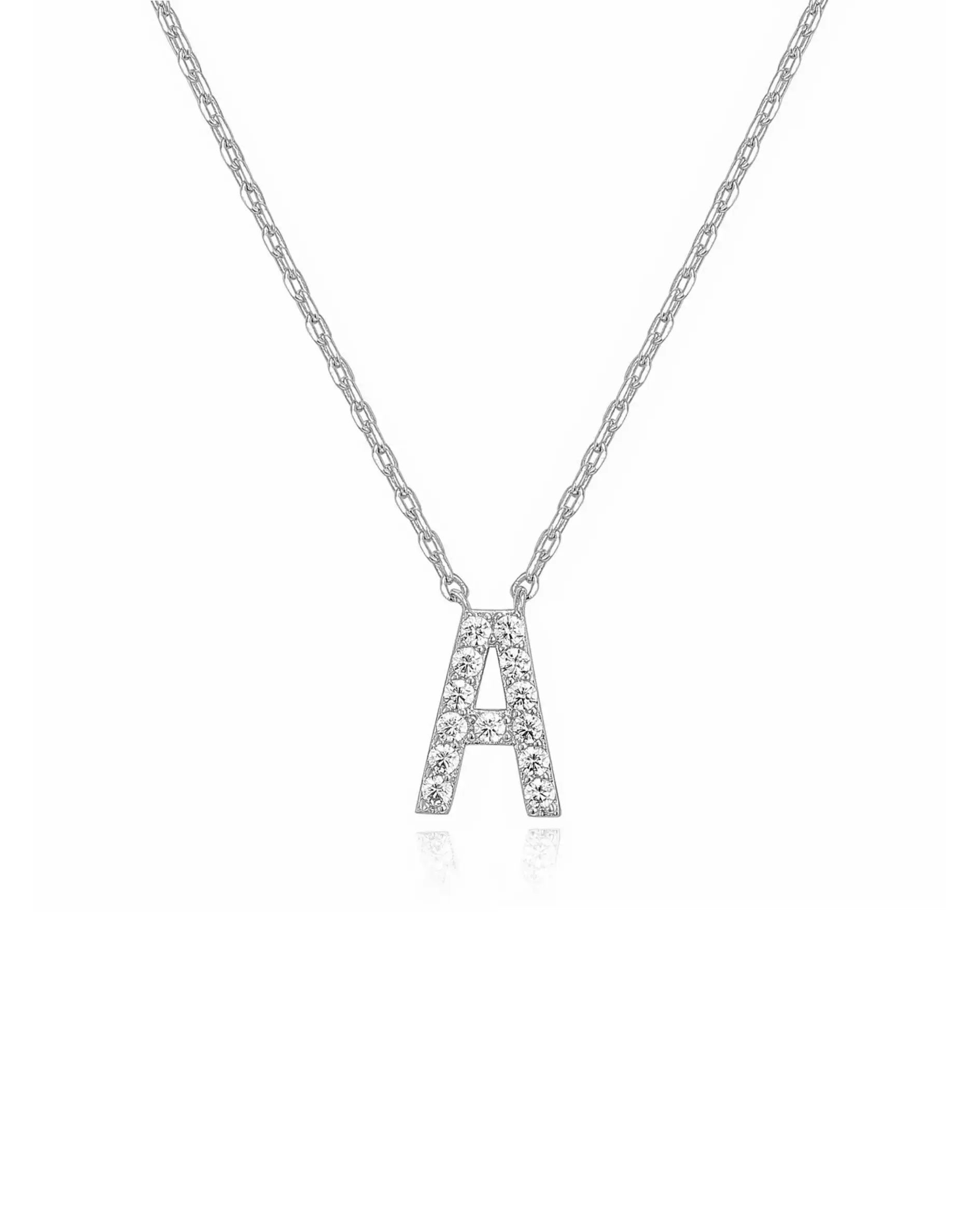 Personalized Silver Initial Necklace