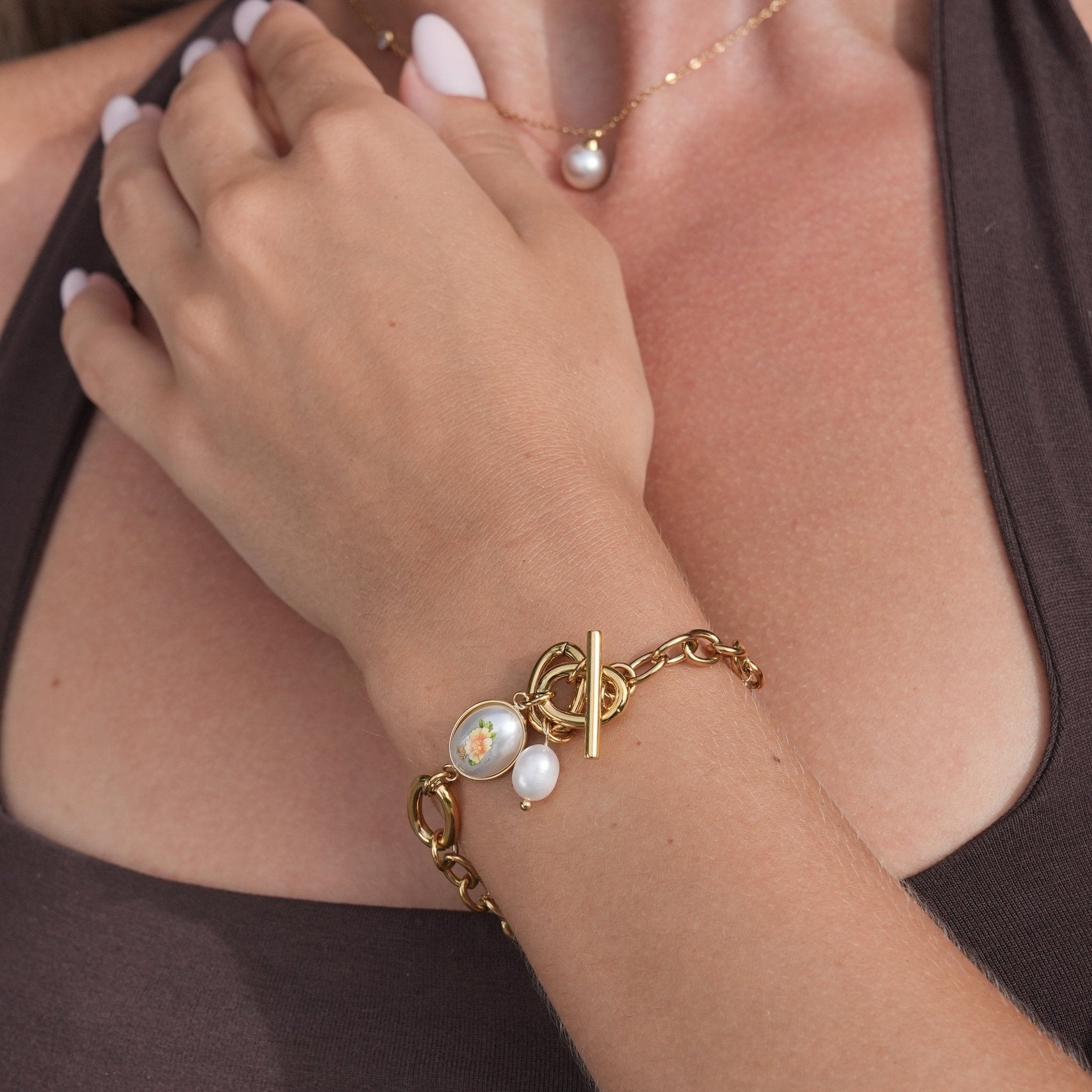 18K Gold Monaco Charm Bracelet