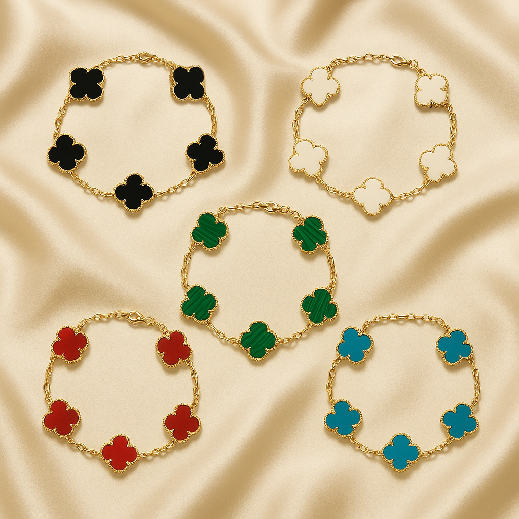 Set of Six Clover Bracelets
