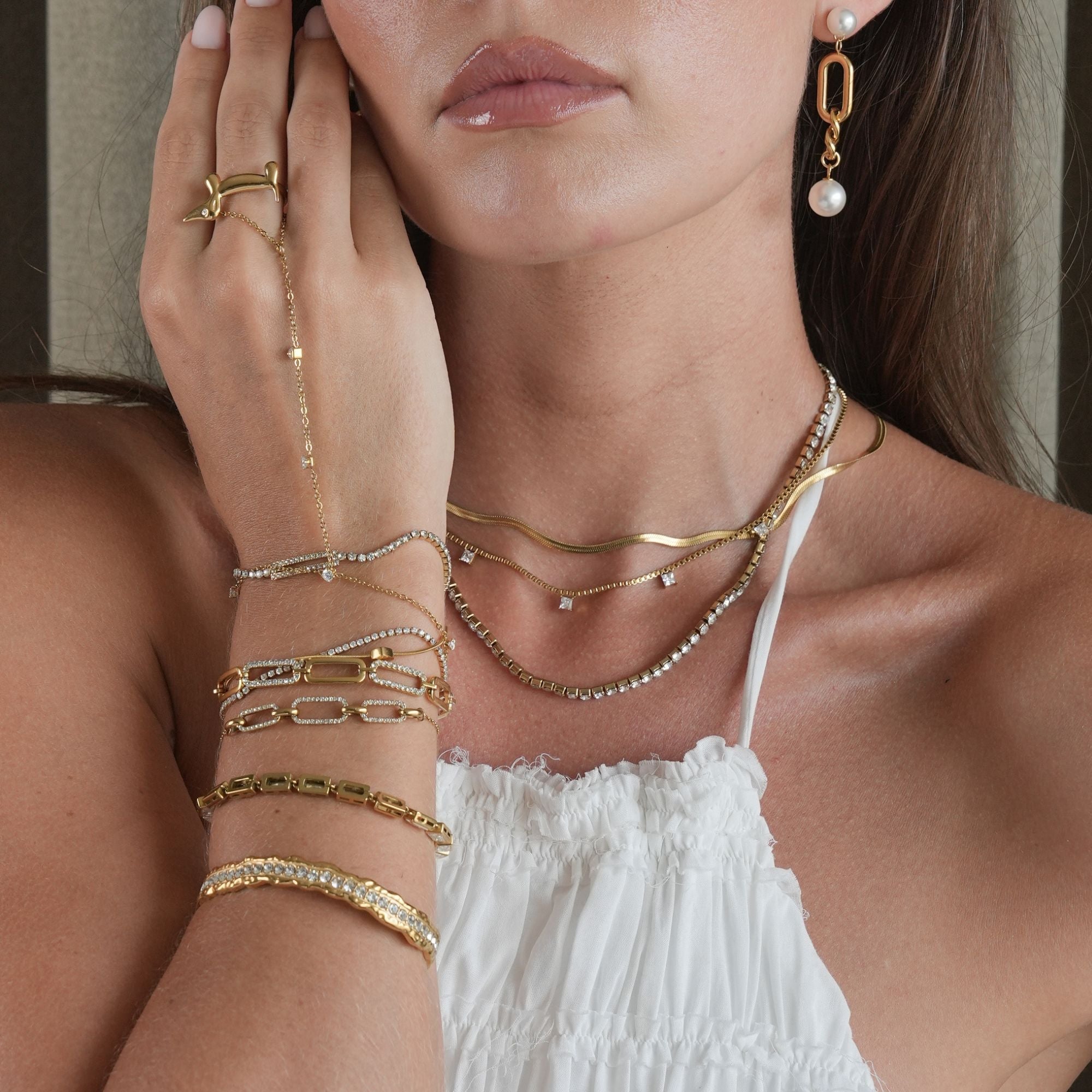 Cleo 18K Gold Ripple Bracelet