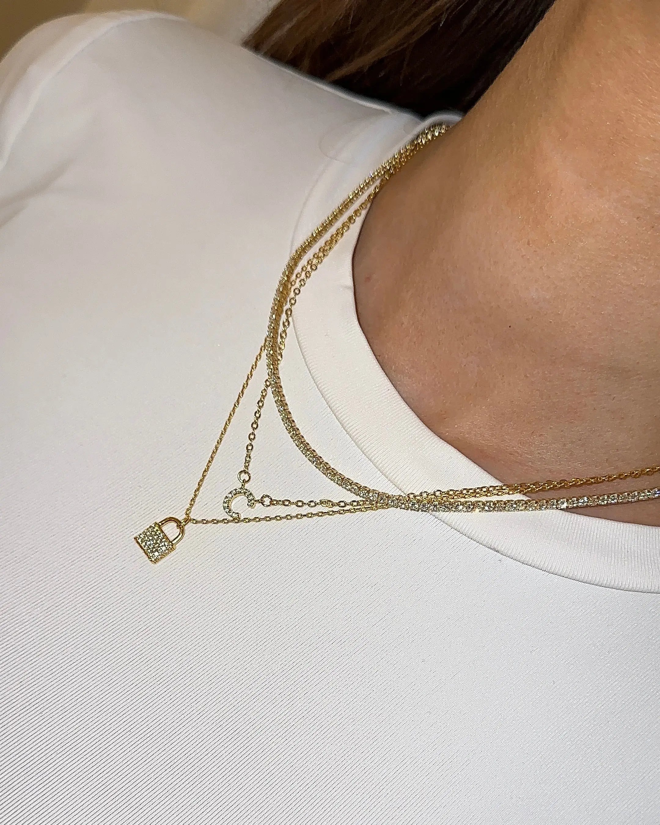 Gold Initial Pendant Necklace