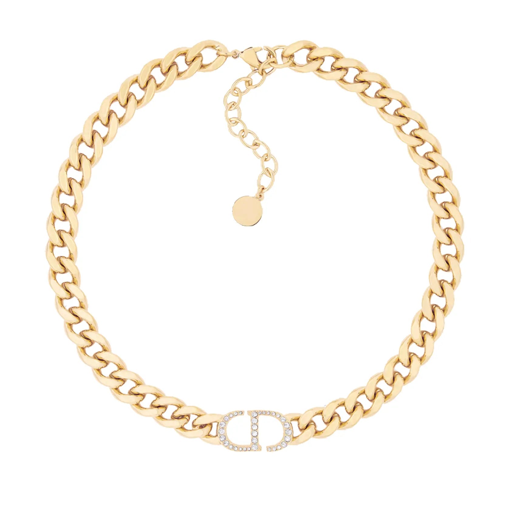 Diana Gold Diamond Logo Necklace