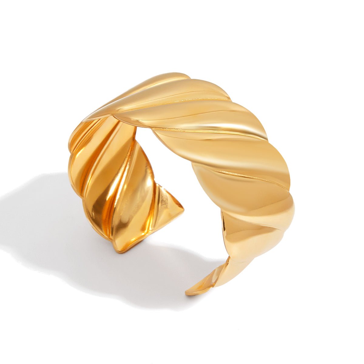 Elaris 18K Gold Twist Cuff Bracelet