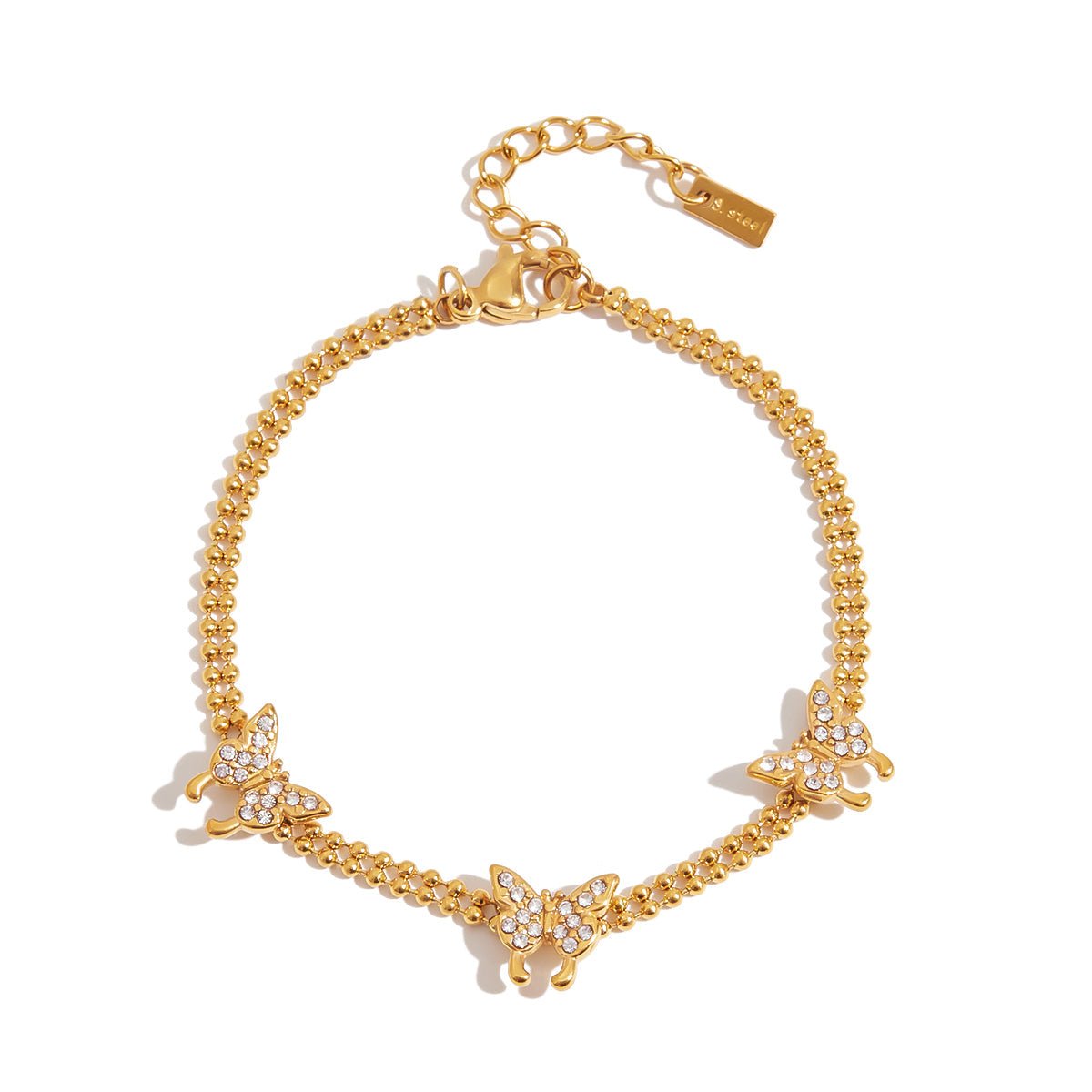 18K Gold Maribelle Butterfly Bracelet