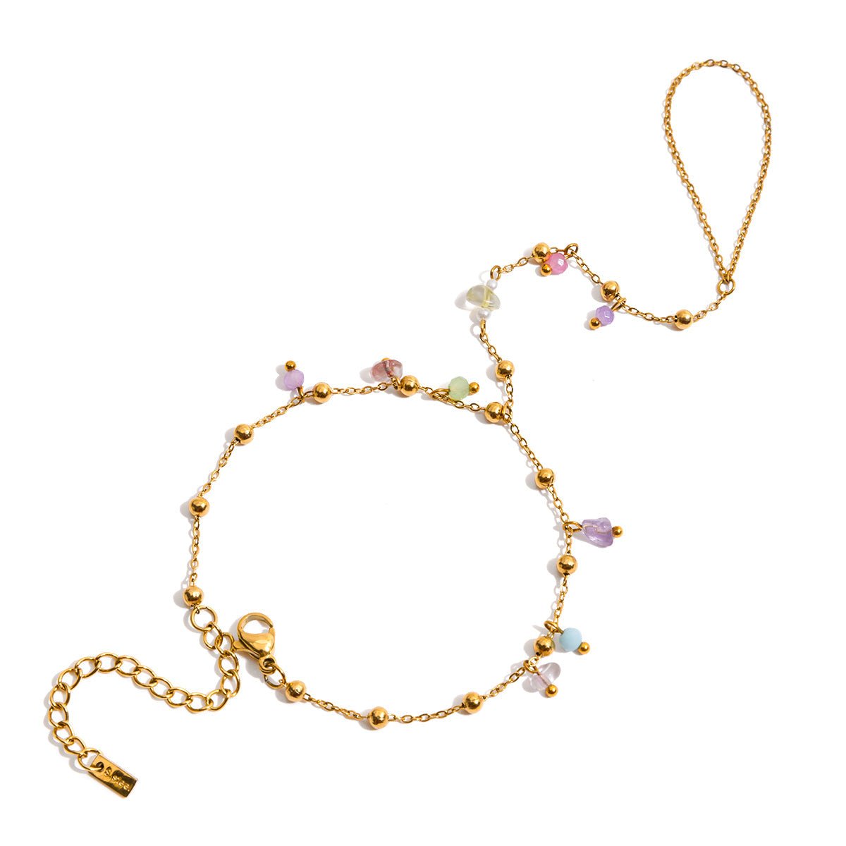 Isabelle 18K Gold Gem Ring Bracelet