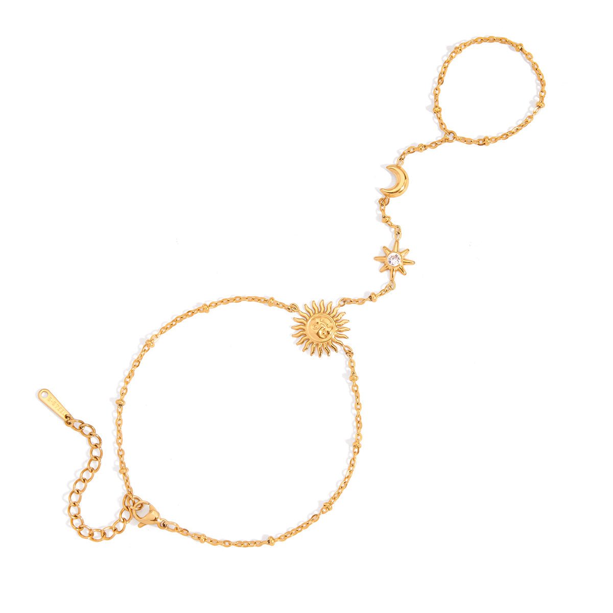18K Gold Solara Luna Ring Bracelet