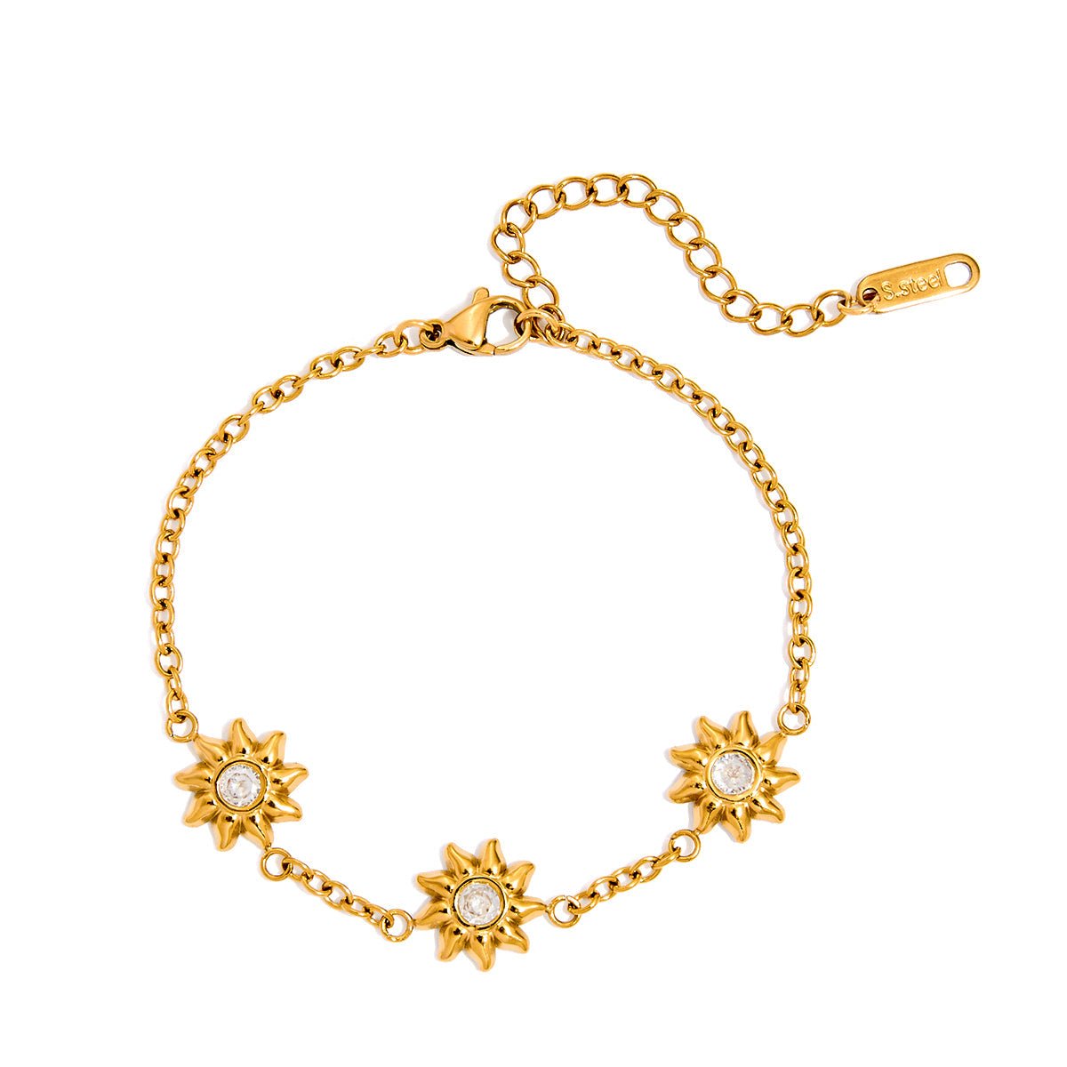 18K Gold Elara Sunburst Bracelet