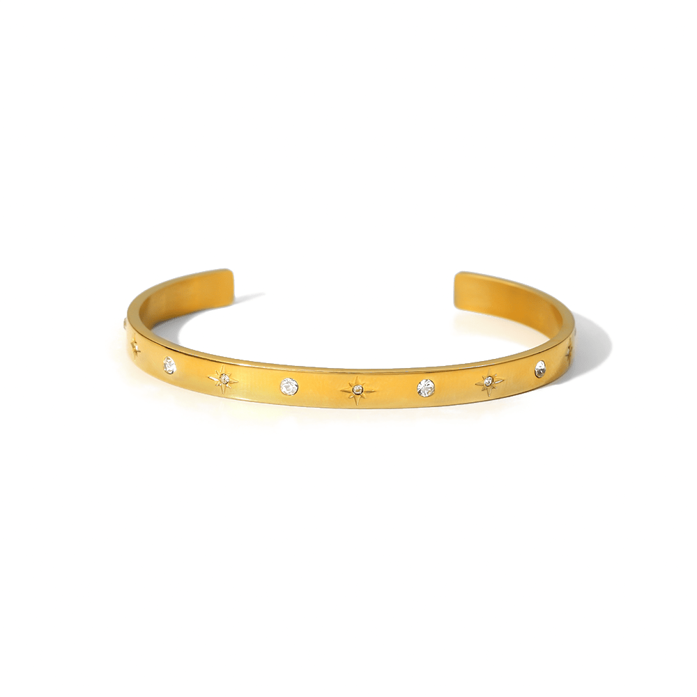 Astra Star 18K Gold Cuff Bracelet