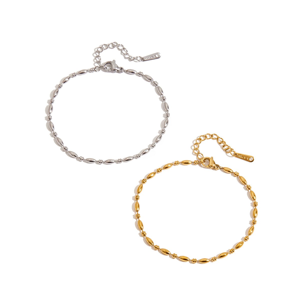 Diana 18K Gold and Sterling Silver Beaded Bracelet