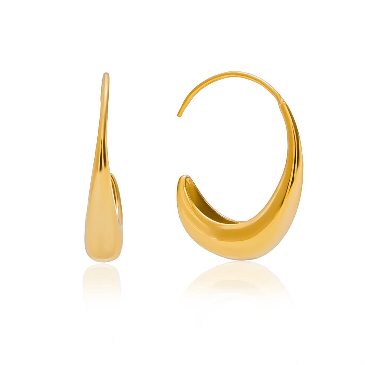 18K Gold Simone Druppel Hoop Earrings