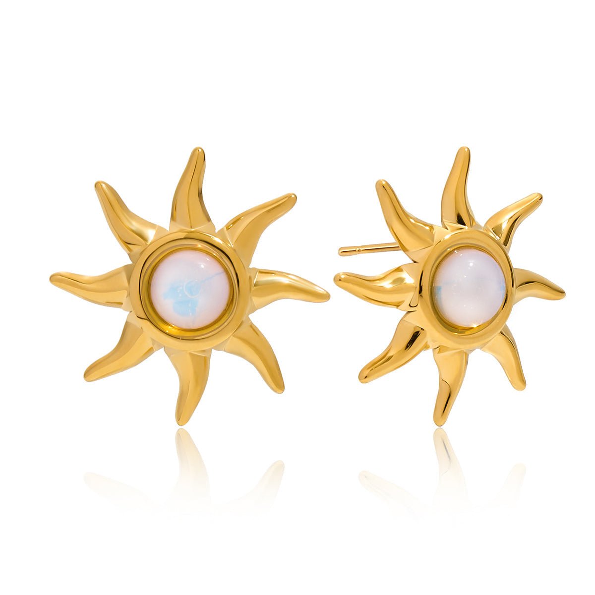 Clara Sunburst Stud Earrings | 18K Gold