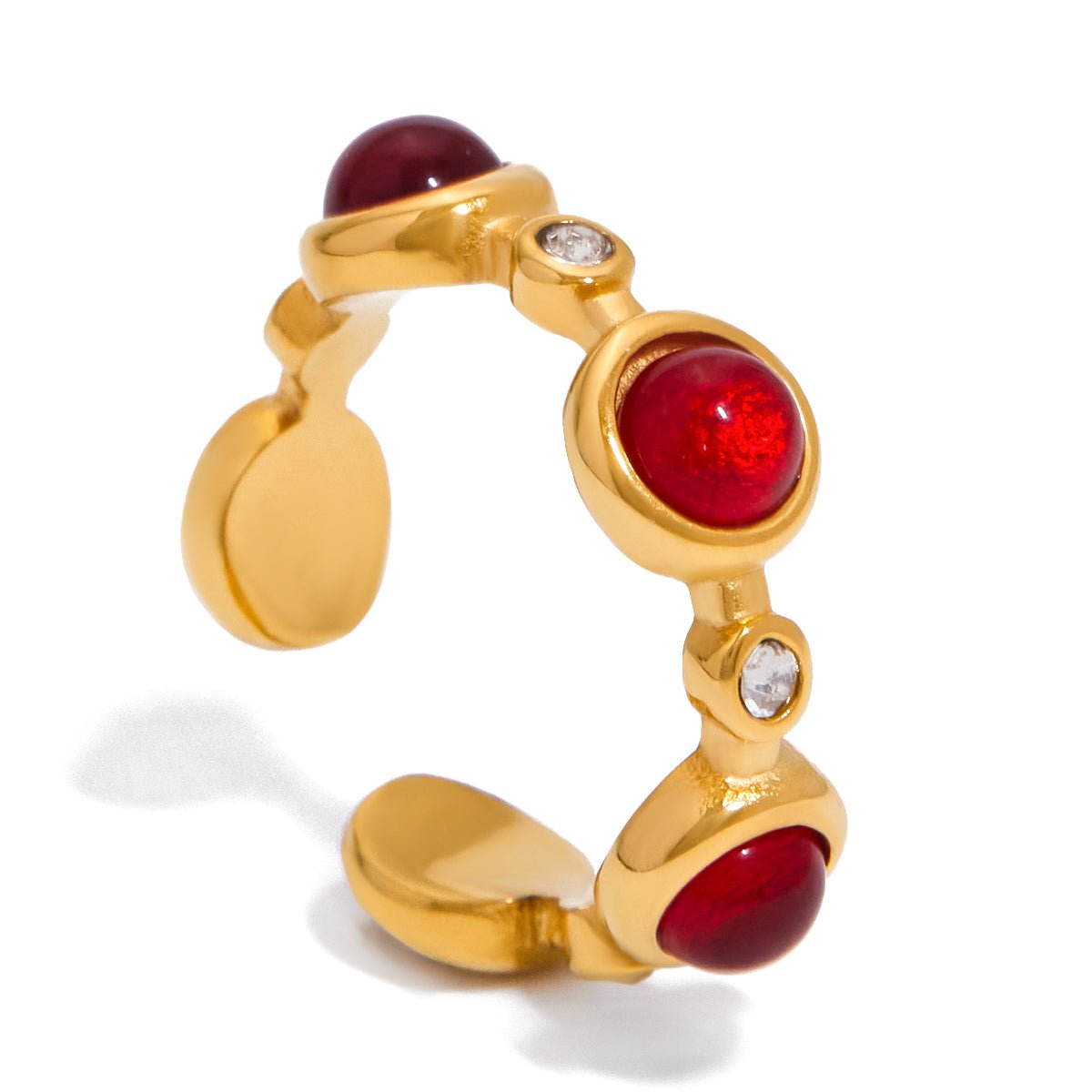 Ayana 18K Gold Red Cuff Ring