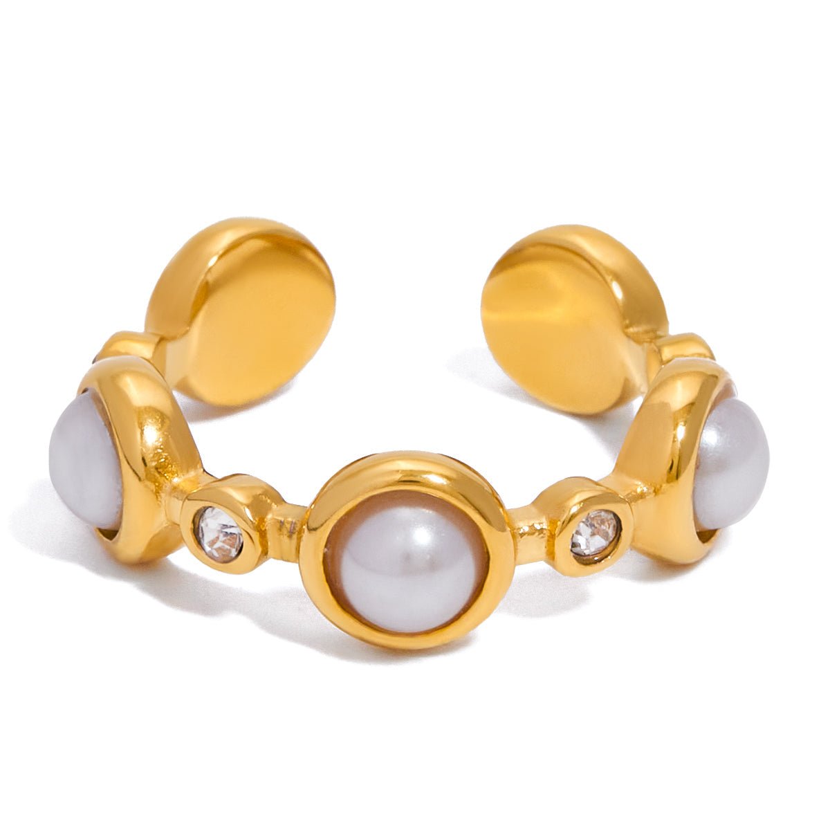 Ayana Pearl Cuff Ring in 18K Gold