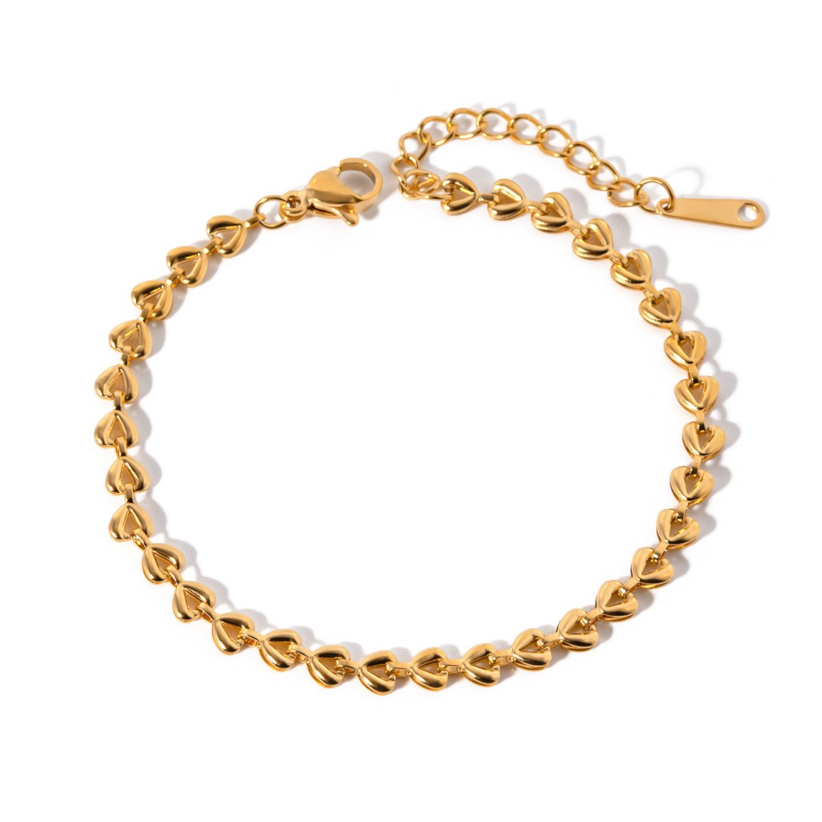 18K Gold Elodia Heart Bracelet