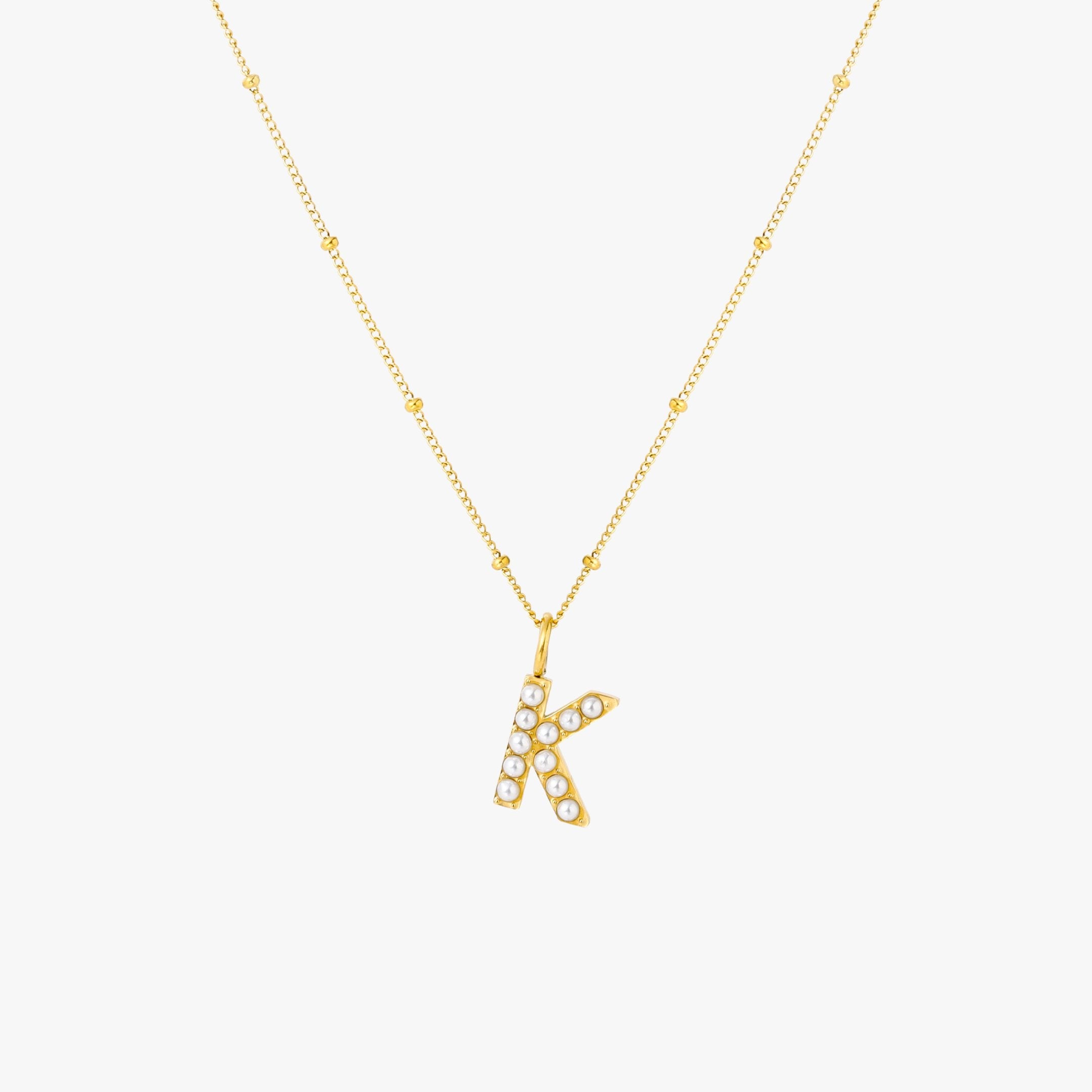 Pearl Initial Necklace