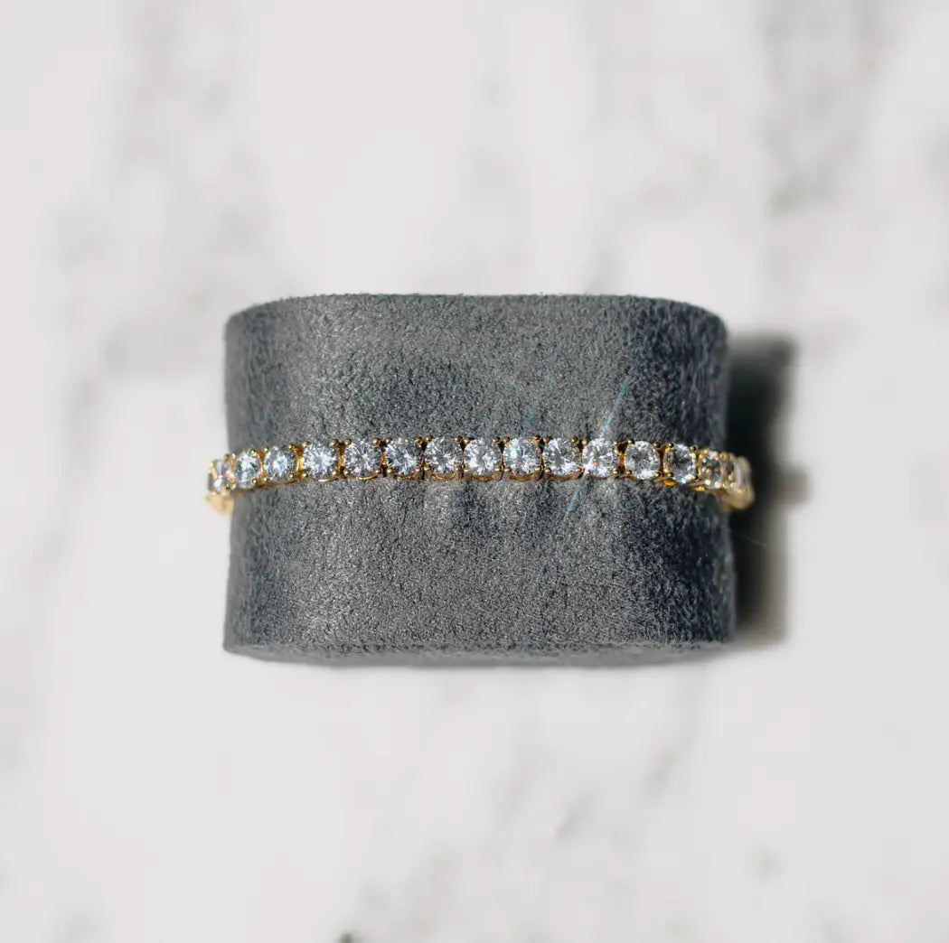 Elegant Gold Tennis Bracelet
