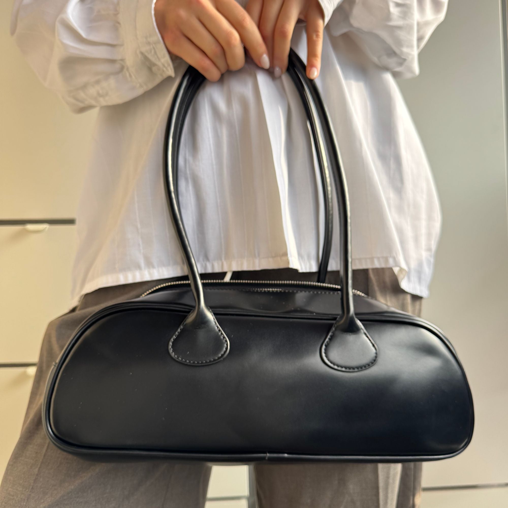Black Vivienne Barrel Bag