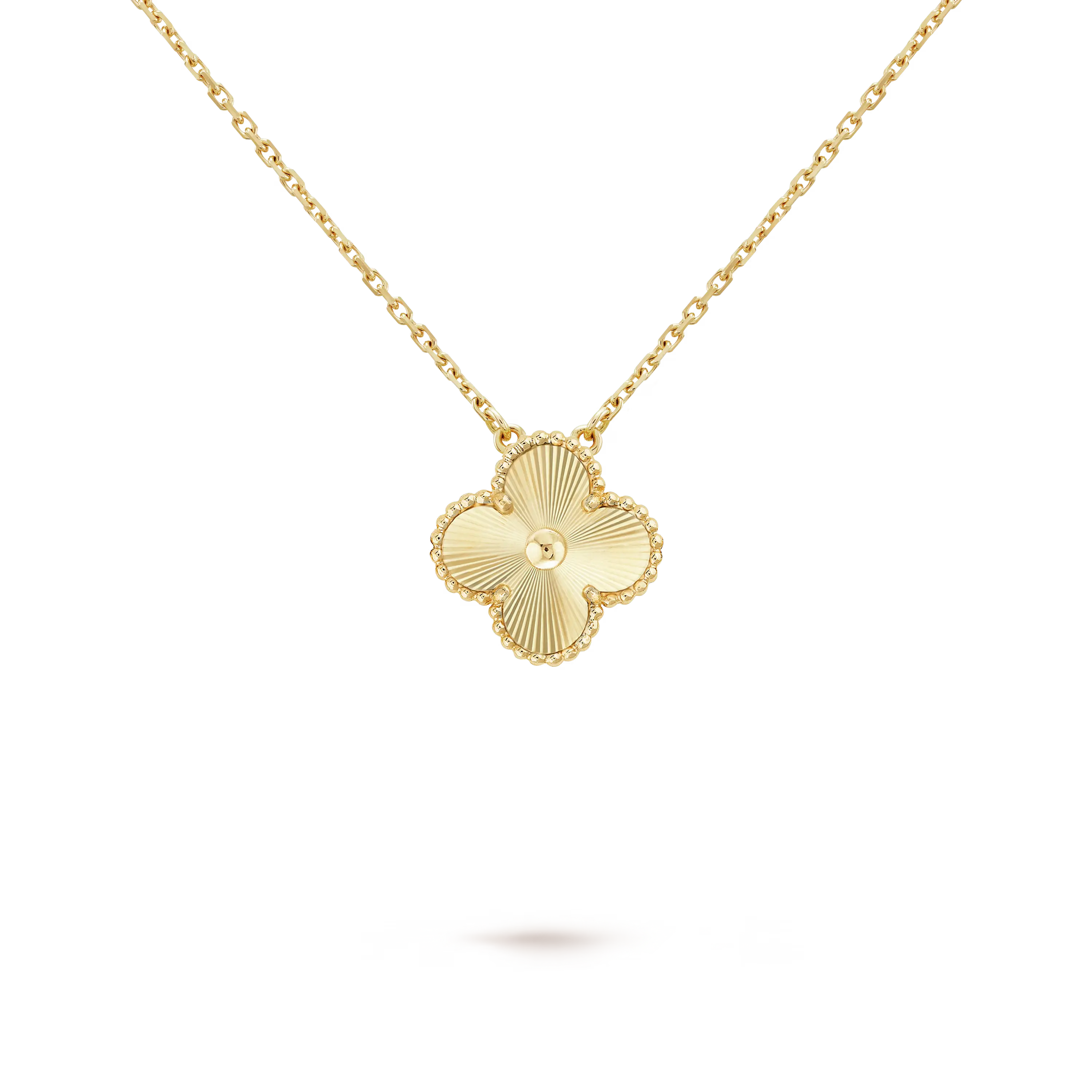 Gold Lavish Four-Leaf Clover Necklace