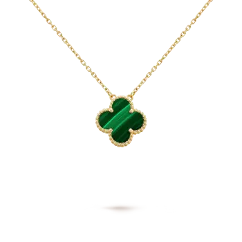 Luxurious Green Four-Leaf Clover Necklace
